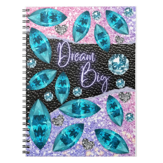 夢の大きな色の宝石ファンシースタイル ノートブック (正面)