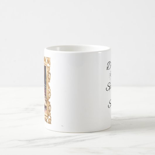 夢の大きな輝きより輝く明るいペルシャ子猫 コーヒーマグカップ (中央)