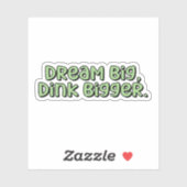 夢の大きな、ディンク大きな緑のピックボール シール (シート)