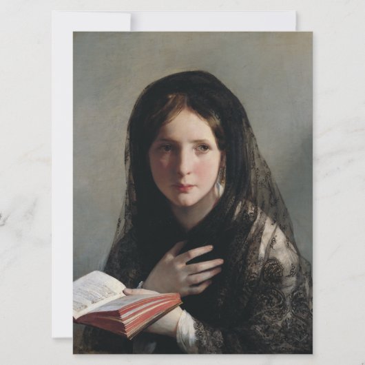 夢の失った中の読若い女性 カード (正面)