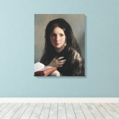 夢の失った中の読若い女性 キャンバスプリント (インサイチュ (ウッドフロア))