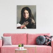 夢の失った中の読若い女性 キャンバスプリント (インサイチュ (リビング))