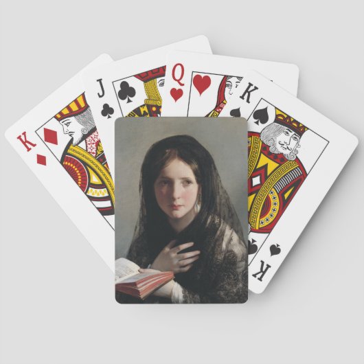 夢の失った中の読若い女性 トランプ (裏面)