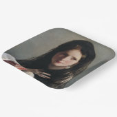 夢の失った中の読若い女性 ペーパープレート (傾斜あり)