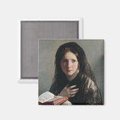 夢の失った中の読若い女性 マグネット (正面/裏面)