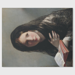 夢の失った中の読若い女性 ラッピングペーパー