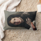 夢の失った中の読若い女性 ランバークッション (ブランケット)