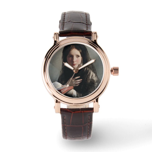 夢の失った中の読若い女性 腕時計 (正面)