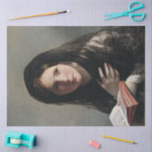 夢の失った中の読若い女性 薄葉紙 (クラフト)