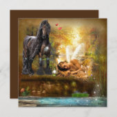 夢の妖精と馬のファンタジー (正面/裏面)