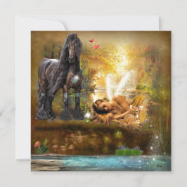 夢の妖精と馬のファンタジー