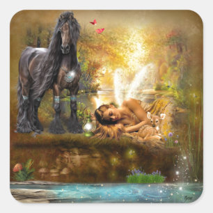 夢の妖精に眠る スクエアシール