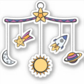 夢の宇宙モバイルコンターステッカー シール (正面)