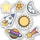 夢の宇宙モバイルコンターステッカー シール (正面)