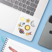 夢の宇宙モバイルコンターステッカー シール (ノートパソコンとiPhone)