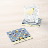 夢の宇宙モバイルベビーシャワー紙コースター スクエアペーパーコースター (インサイチュ)