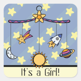 夢の宇宙モバイル発表ステッカー スクエアシール