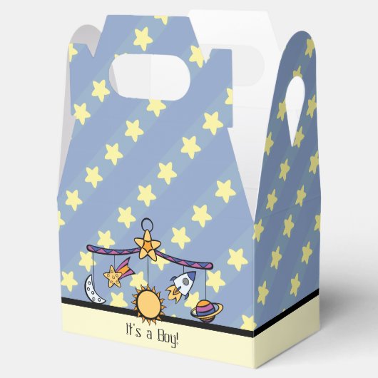 夢の宇宙モバイル赤ちゃんシャワーお願いボックス フェイバーボックス (オープン)