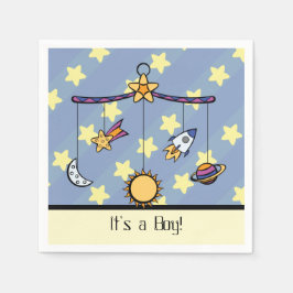 夢の宇宙モバイル赤ちゃんシャワーナプキンス スタンダードカクテルナプキン