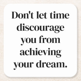 夢の実現紙コースター スクエアペーパーコースター