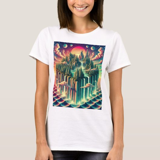 夢の島：比喩的な航海 Tシャツ (正面)