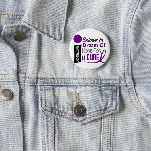 夢の希望のクローン病のTシャツ及びAppaを信じて下さい 缶バッジ (インサイチュ)