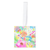 夢の庭のティッシュ箱 キューブオーナメント (正面)