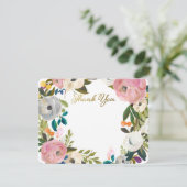 夢の庭のフローラ結婚の感謝の気持ち サンキューカード (スタンド正面)