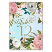 夢の庭の花の結婚式 テーブルナンバー (裏面)