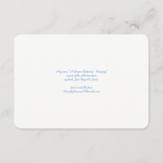 "夢の延期 – 新興" 3x5マット (裏面)