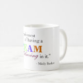 夢の引用文のマグ コーヒーマグカップ (正面右)