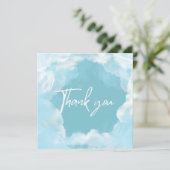 夢の彼女は雲の上にある9エレガントブライダルシャワー サンキューカード (スタンド正面)