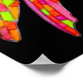 夢の後を追スローガンドラゴンフライ水彩色 ポスター (角)