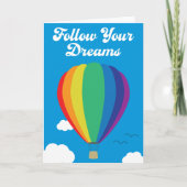 夢の後を追熱気球グリーティングカード カード (正面)
