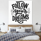 夢の後を追視光掲示板での夢 キャンバスプリント (インサイチュ (寝室))