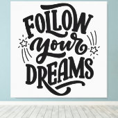 夢の後を追視光掲示板での夢 キャンバスプリント (インサイチュ (ウッドフロア))