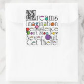 夢の想像力ステッ感動的カー スクエアシール (バッグ)