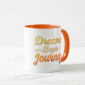 夢の旅を始める マグカップ (正面右)