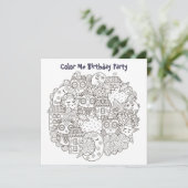 *～* 夢の時間 カスタマイズ可能 お誕生日おめでとう カラフルな私の誕生日 招待状 (スタンド正面)