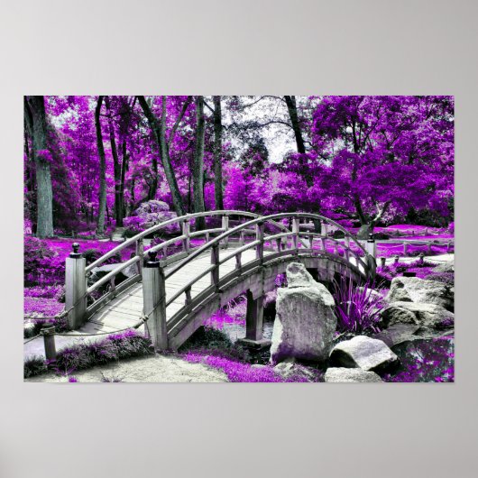 夢の景色パープルフォレスト ポスター (正面)