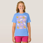 夢の月雲と星の夜空Tシャツ Tシャツ (正面フル)