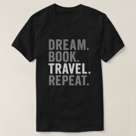 夢の本旅の繰り返し引用アート Tシャツ