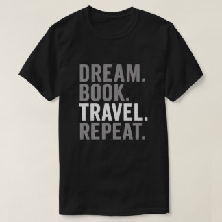 夢の本旅の繰り返し引用アート Tシャツ