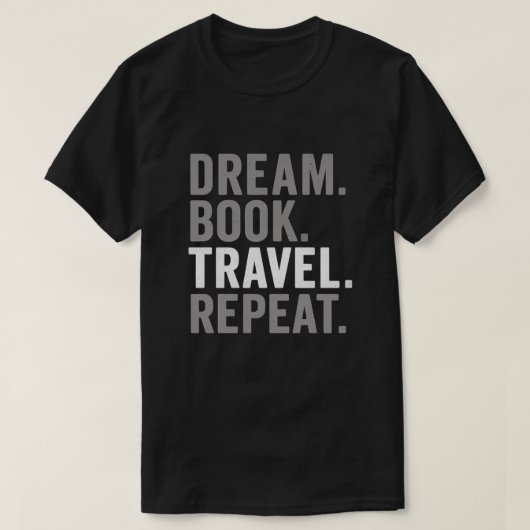夢の本旅の繰り返し引用アート Tシャツ (デザイン正面)