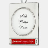 夢の来真の写真 シルバープレートバナーオーナメント (左)