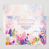夢の植物園 プロム招待状 招待状 (正面/裏面)