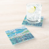 夢の楽園のユニコーン ガラスコースター (アングル)