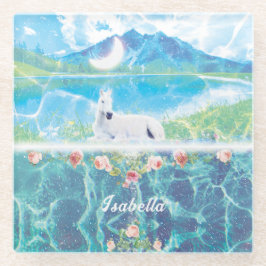 夢の楽園のユニコーン ガラスコースター