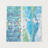 夢の楽園のユニコーン タペストリー (正面(横))