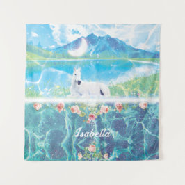 夢の楽園のユニコーン タペストリー